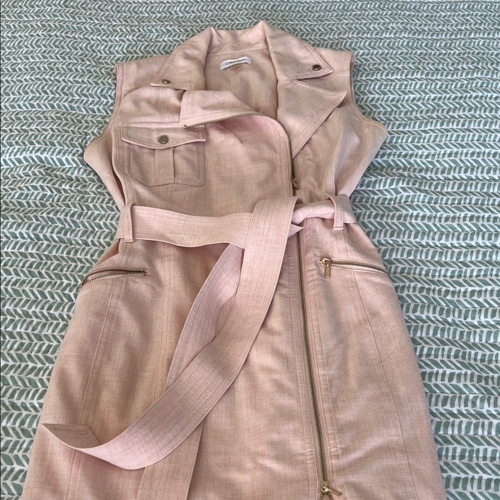 Calvin Klein Light Pink Belted Dress